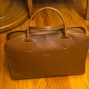 Longchamp leather laptop bag